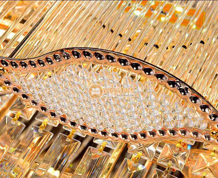 Đèn ốp trần pha lê nhập khẩu hình chữ nhật CM213-9